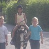 Pony Riding through village